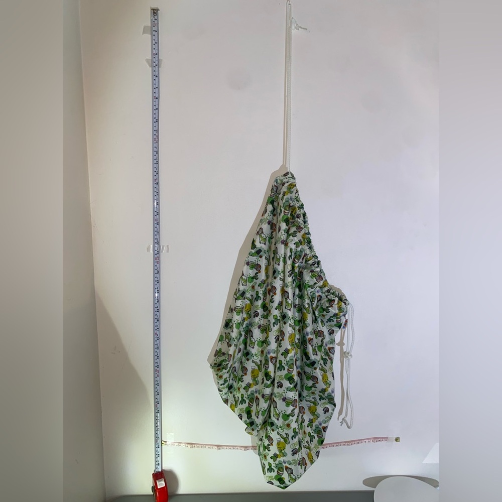 Cactus Cloth Diaper pail liner, reusable, washable, waterproof woth drawstring